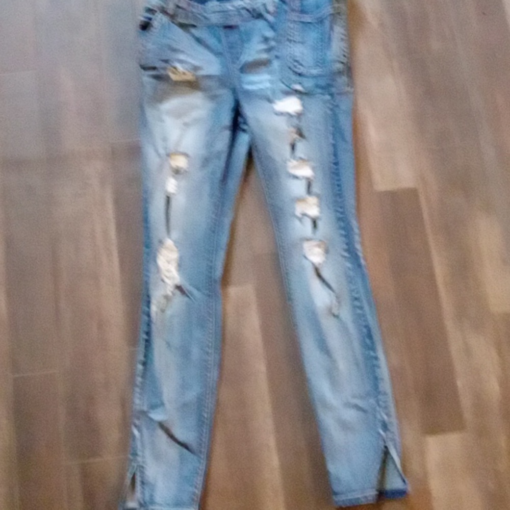 Jeans distressed, women's SZ 3, GOOD CONDITION, blue, "DOLLHOUSE"